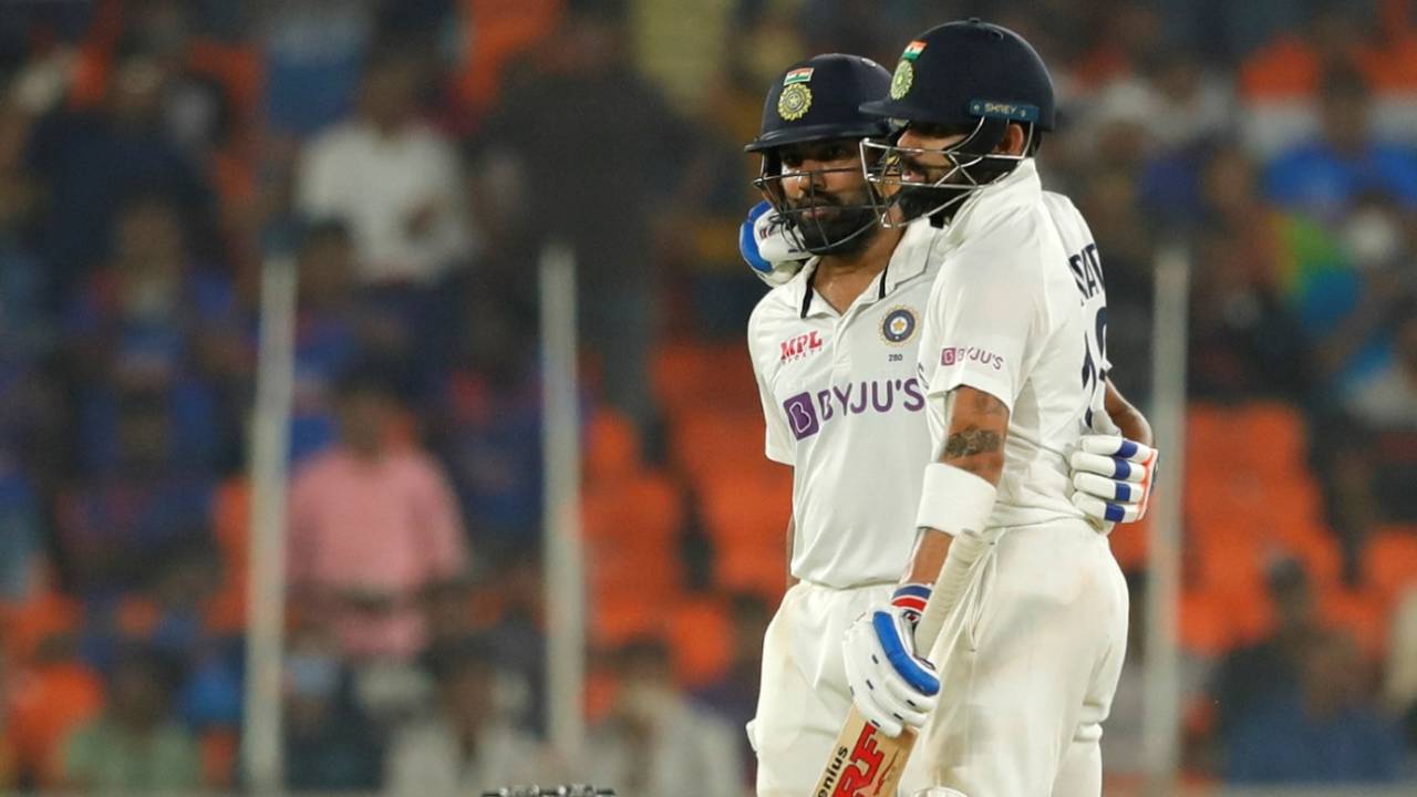 Rohit Sharma and Virat Kohli rebuilt for India on day one with a half-century stand, India vs England, 3rd Test, Ahmedabad, 1st day, February 24, 2021