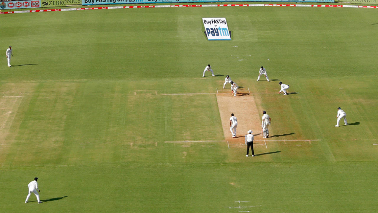A general view of play on day one of the Ahmedabad Test, India vs England, 3rd Test, Ahmedabad, 1st day, February 24, 2021