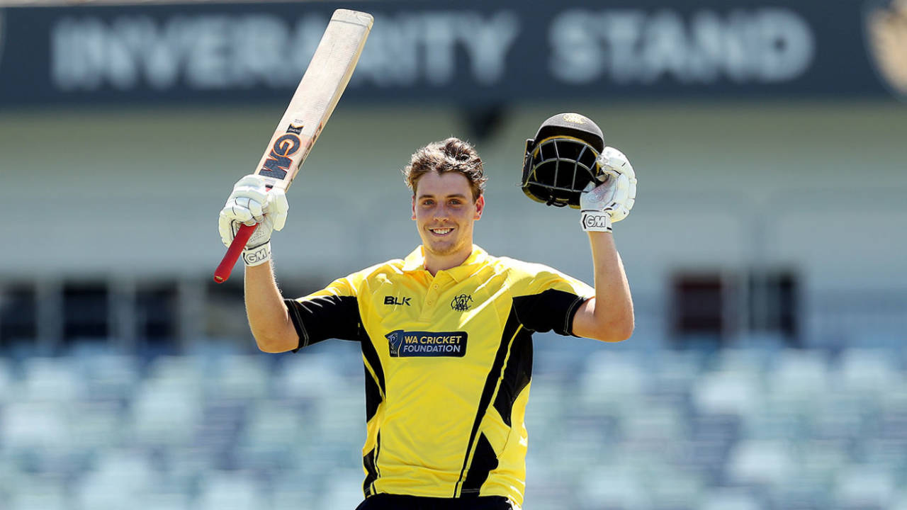 Cameron Green brought up his first one-day hundred, Western Australia vs South Australia, Marsh Cup, Perth, March 2, 2021