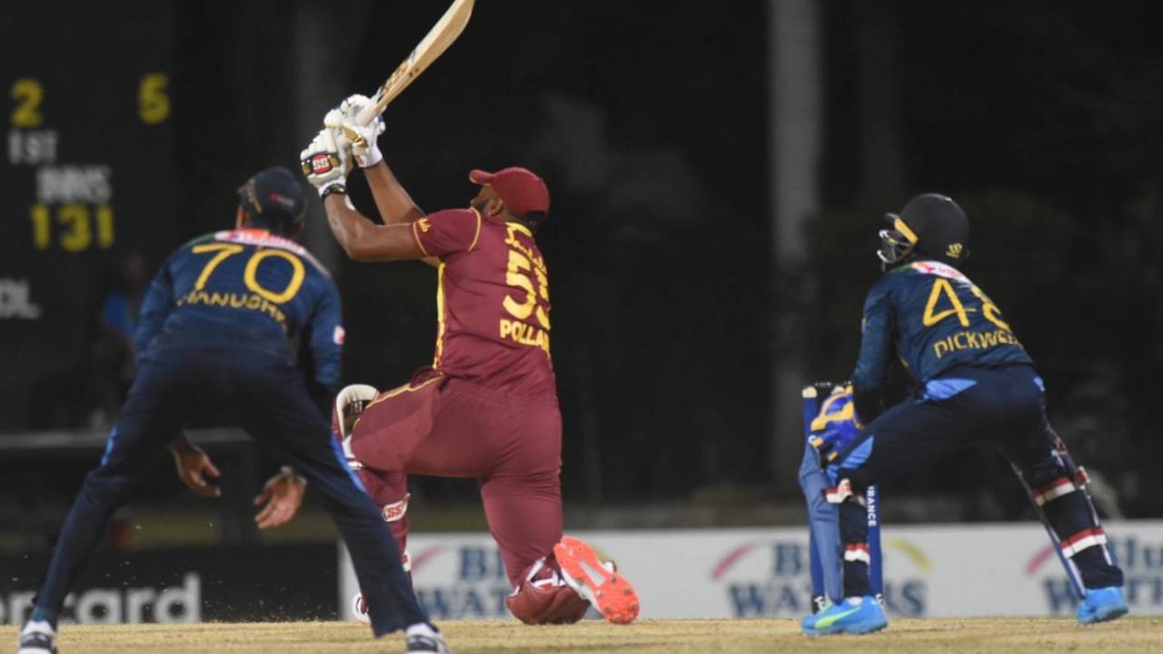 Ball one: Kieron Pollard goes big, West Indies vs Sri Lanka, 1st T20I, Coolidge, March 3, 2021