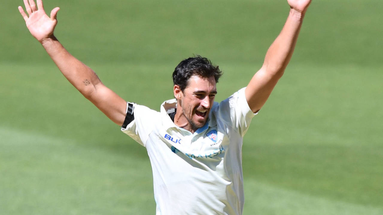 Mitchell Starc made early breakthroughs, South Australia vs New South Wales, Sheffield Shield, Adelaide, March 8, 2021
