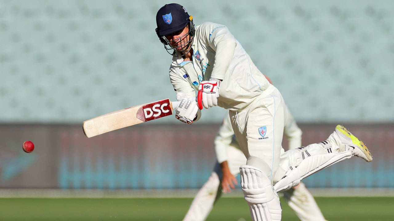 Moises Henriques plays through the on side, South Australia vs New South Wales, Sheffield Shield, Adelaide, March 9, 2021