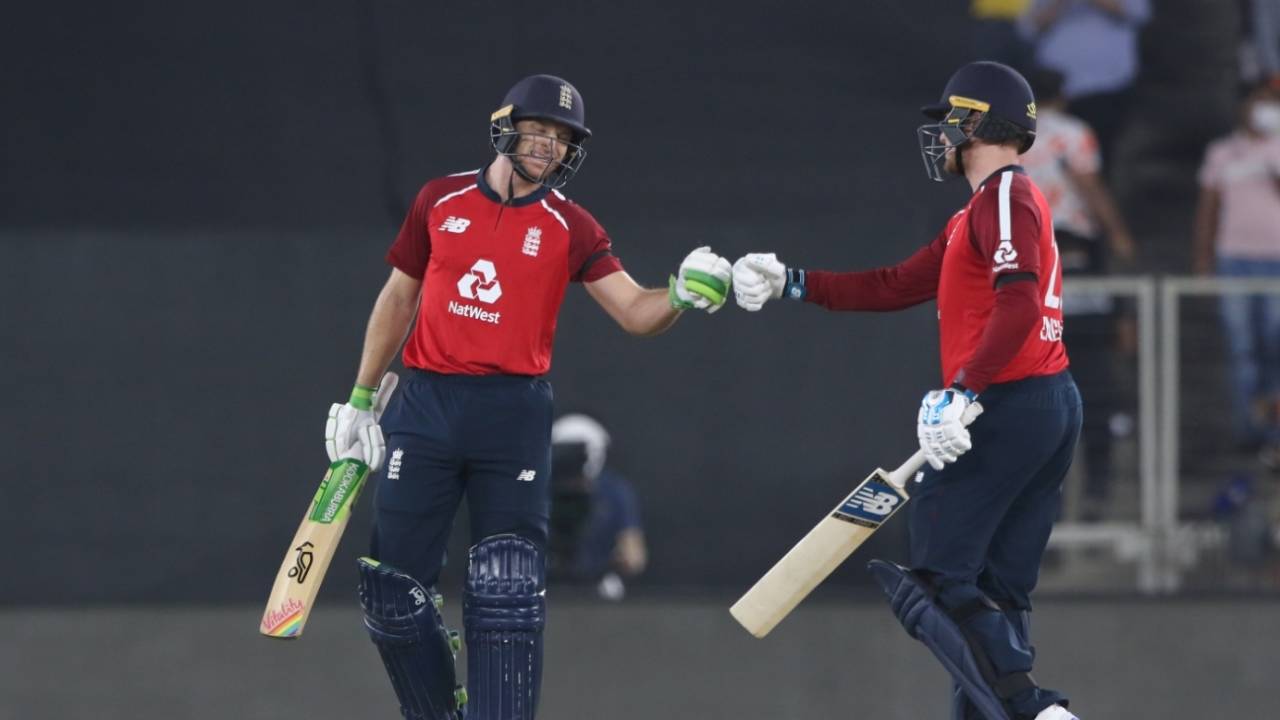 Jos Buttler and Jason Roy had England racing towards the target, India vs England, 1st T20I, Ahmedabad, March 12, 2021