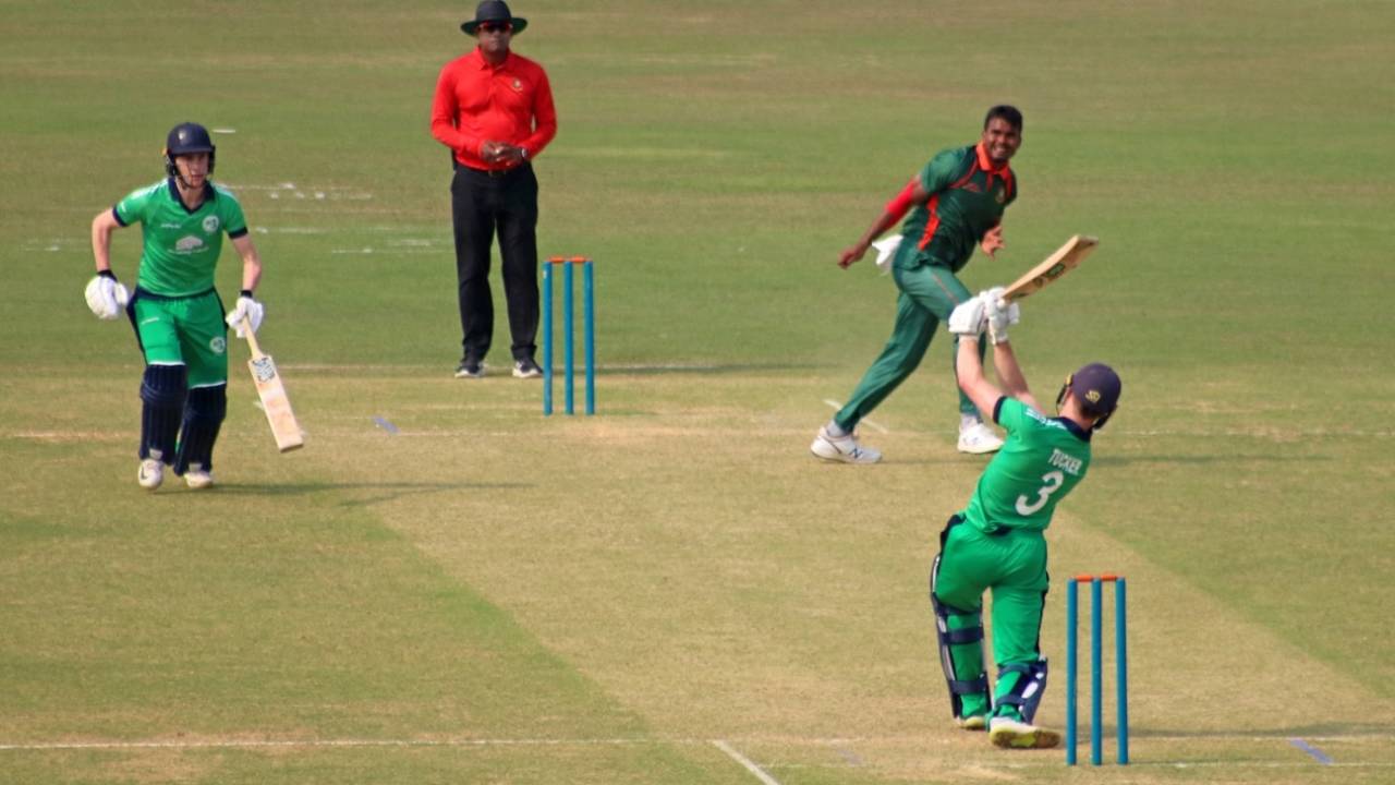 Harry Tector hoicks the ball away, Ireland Wolves tour of Bangladesh 2020-21