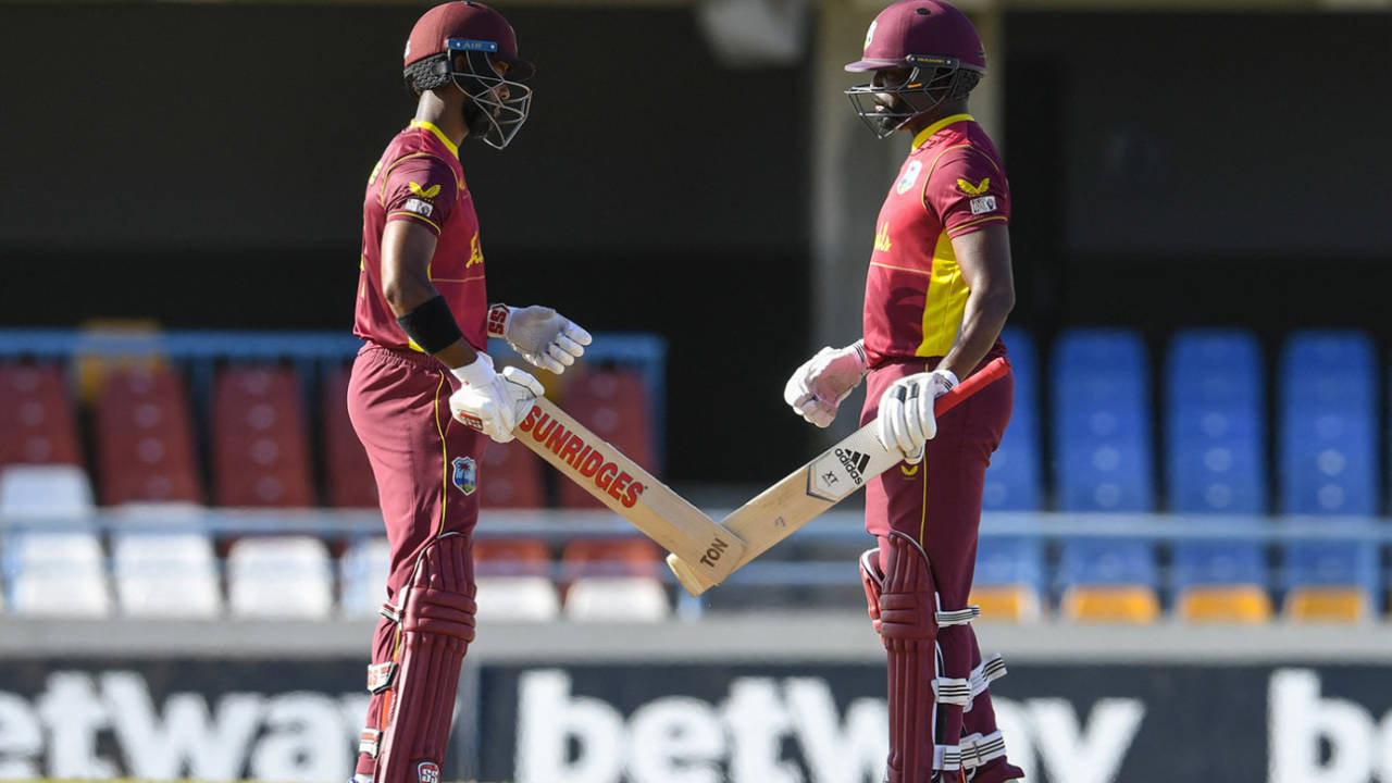 Shai Hope and Darren Bravo put on a century stand, West Indies vs Sri Lanka, 3rd ODI, North Sound, March 14, 2021
