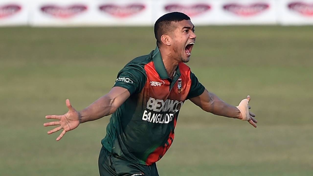 Taskin Ahmed appeals against Kyle Mayers, Chattogram, January 25, 2021