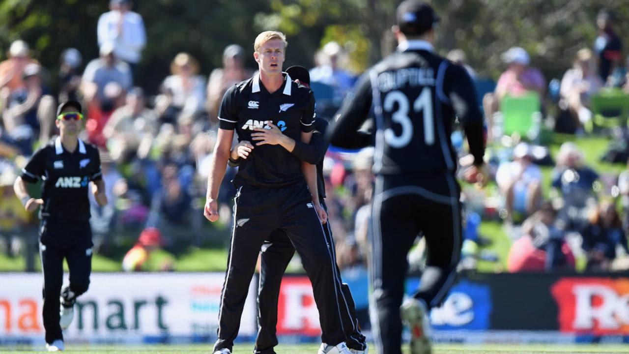 Kyle Jamieson was convinced he had completed a caught-and-bowled, New Zealand vs Bangladesh, 2nd ODI, Christchurch, March 23, 2021