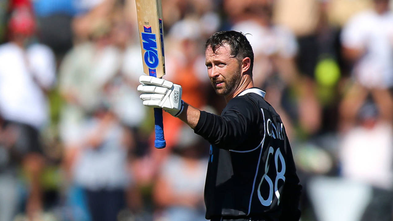Devon Conway reaches his century, New Zealand vs Bangladesh, 3rd ODI, Wellington, March 26, 2021