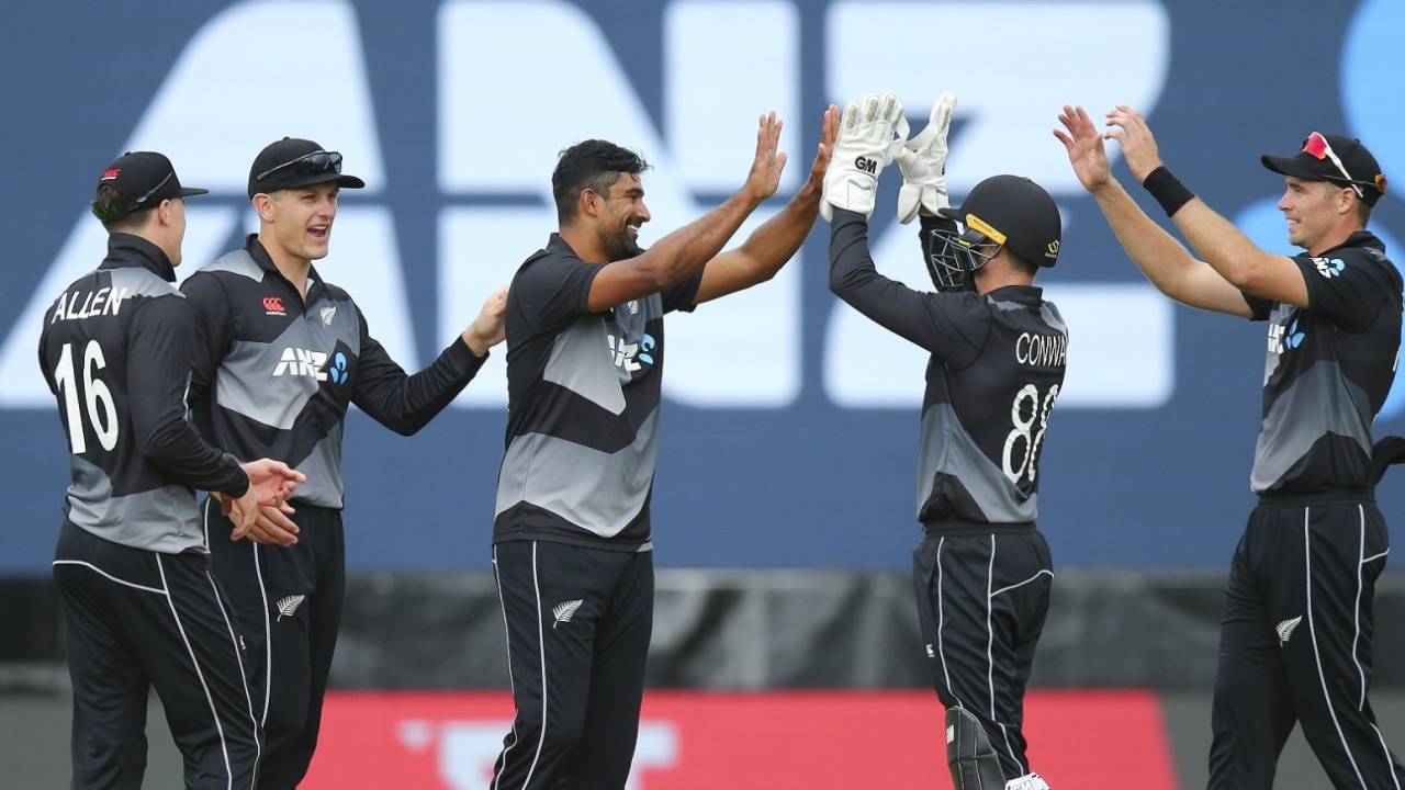 Ish Sodhi ran through Bangladesh's middle order, New Zealand v Bangladesh, 1st T20I, Wellington, March 28, 2021