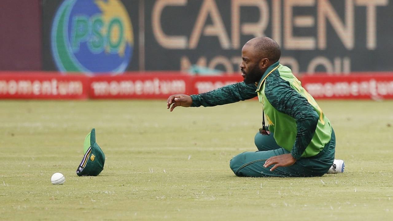 Temba Bavuma reacts in the field, South Africa vs Pakistan, 3rd ODI, Centurion, April 7, 2021