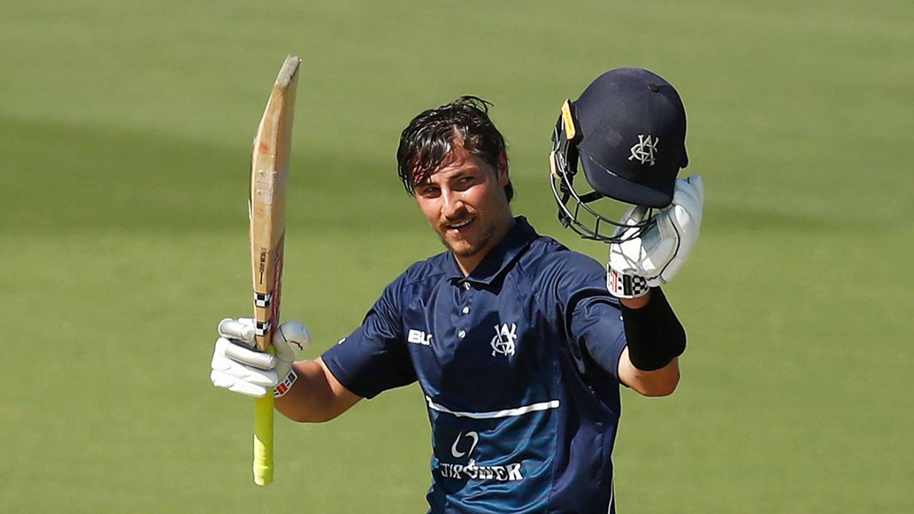 Jonathan Merlo scored his first century for Victoria, Victoria vs South Australia, Marsh Cup, Junction Oval, April 8, 2021