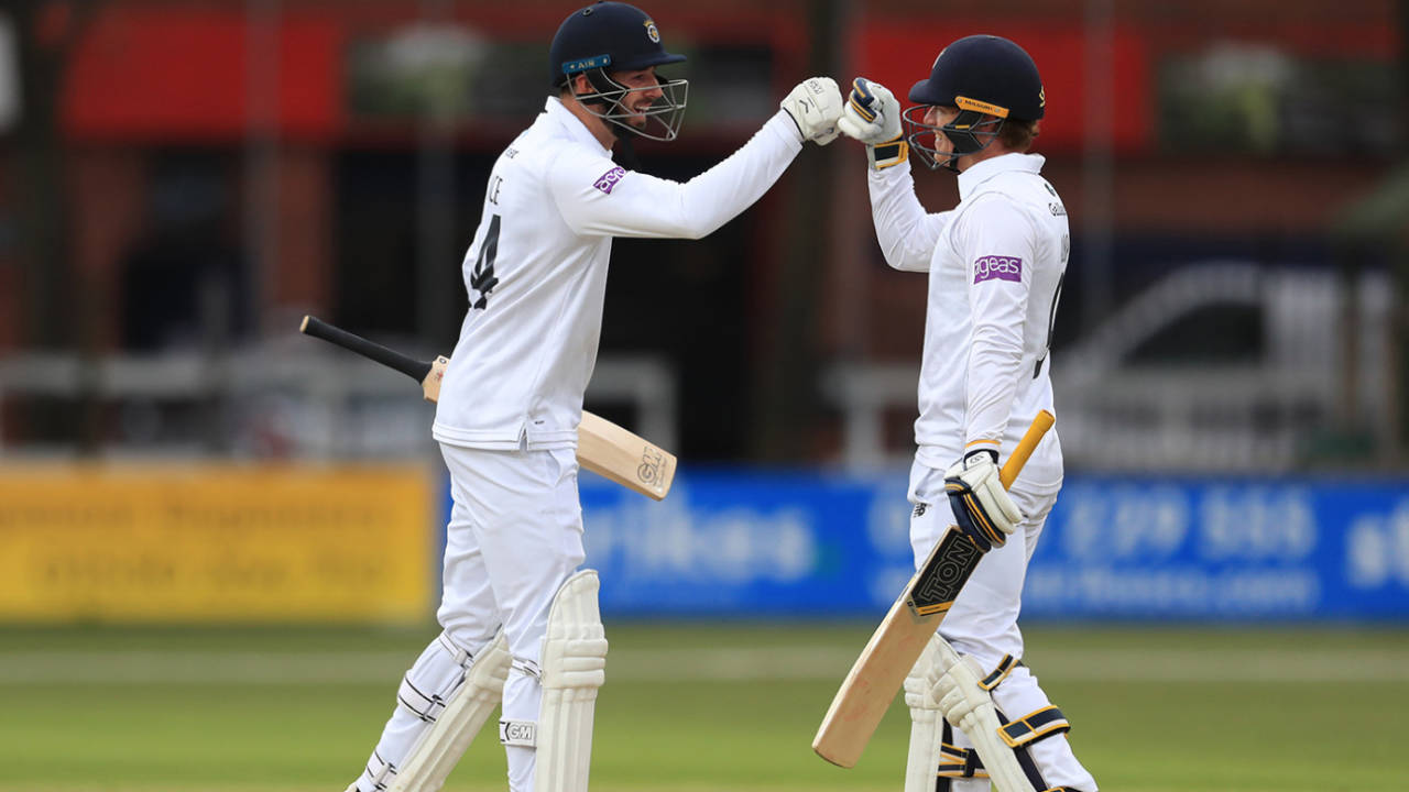 James Vince and Tom Alsop both made hundreds, Leicestershire vs Hampshire, County Championship, Grace Road, April 8, 2021