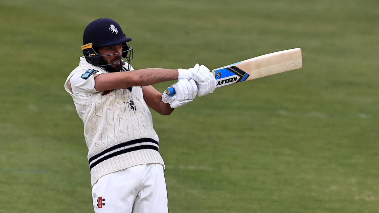 Jack Leaning made the game safe for Kent with a composed hundred&nbsp;&nbsp;&bull;&nbsp;&nbsp;Getty Images