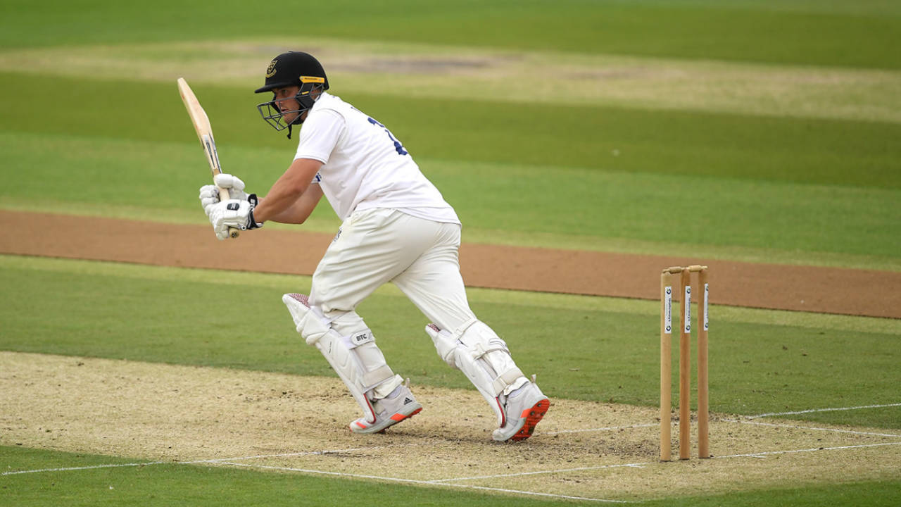 Aaron Thomason works into the on side, Sussex v Essex, Bob Willis Trophy, Hove, August 16, 2020
