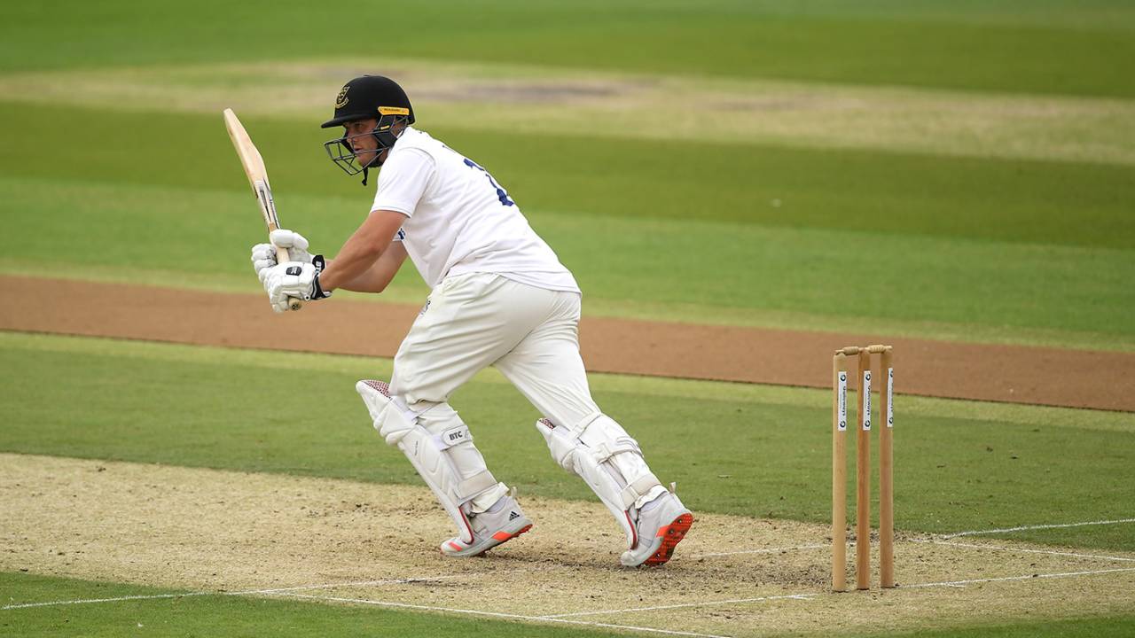 Aaron Thomason works into the on side, Sussex v Essex, Bob Willis Trophy, Hove, August 16, 2020
