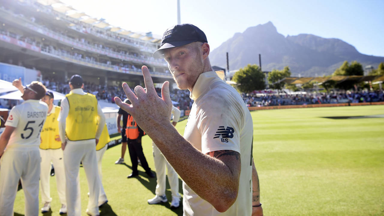Ben Stokes celebrates, 2nd Test, day five, South Africa vs England, Newlands,January 07, 2020