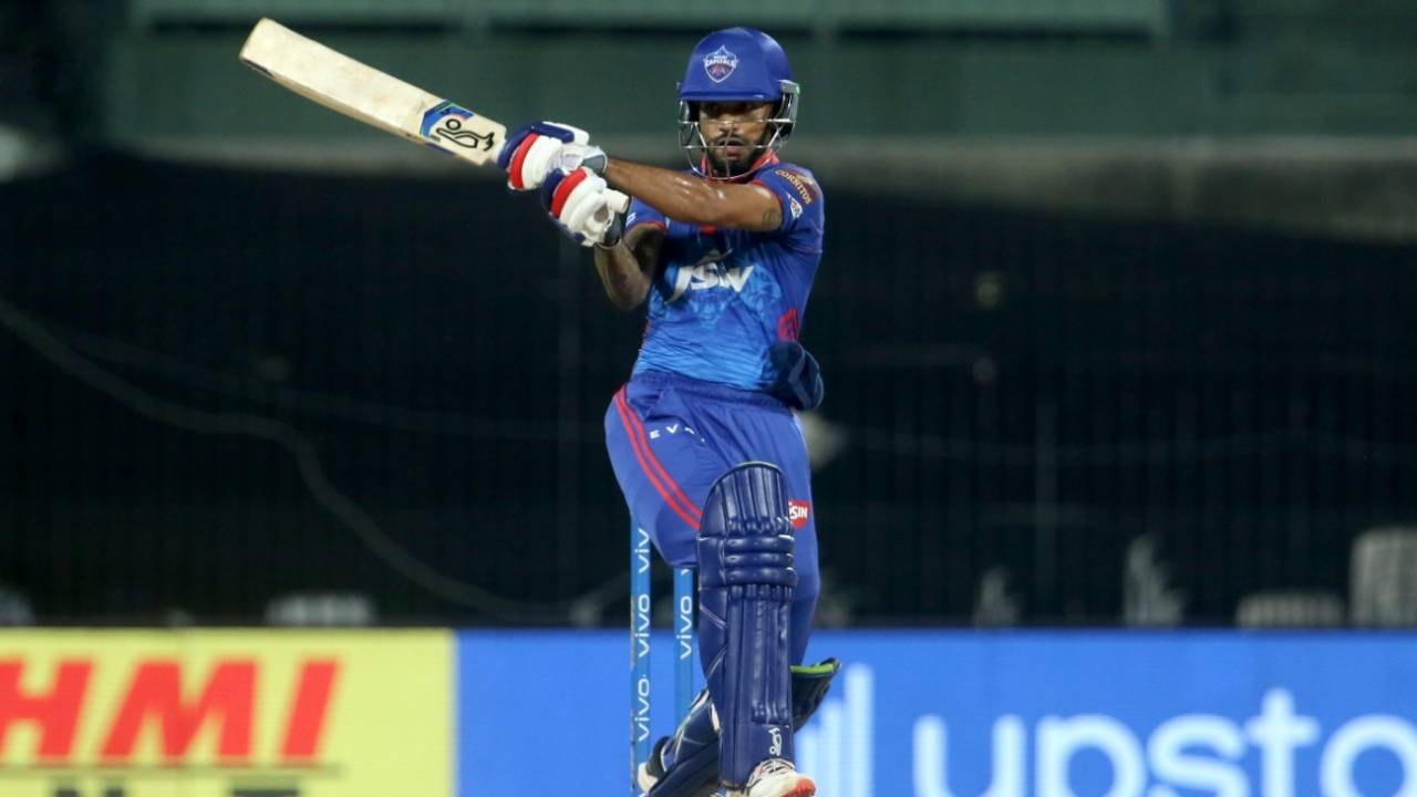 Shikhar Dhawan hit 28 off 26, Delhi Capitals vs Sunrisers Hyderabad, IPL 2021, Chennai, April 25, 2021