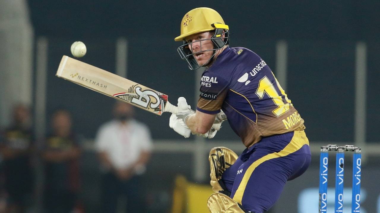 Eoin Morgan captained Kolkata Knight Riders at last year's IPL but went unsold in the 2022 mega-auction&nbsp;&nbsp;&bull;&nbsp;&nbsp;BCCI/IPL