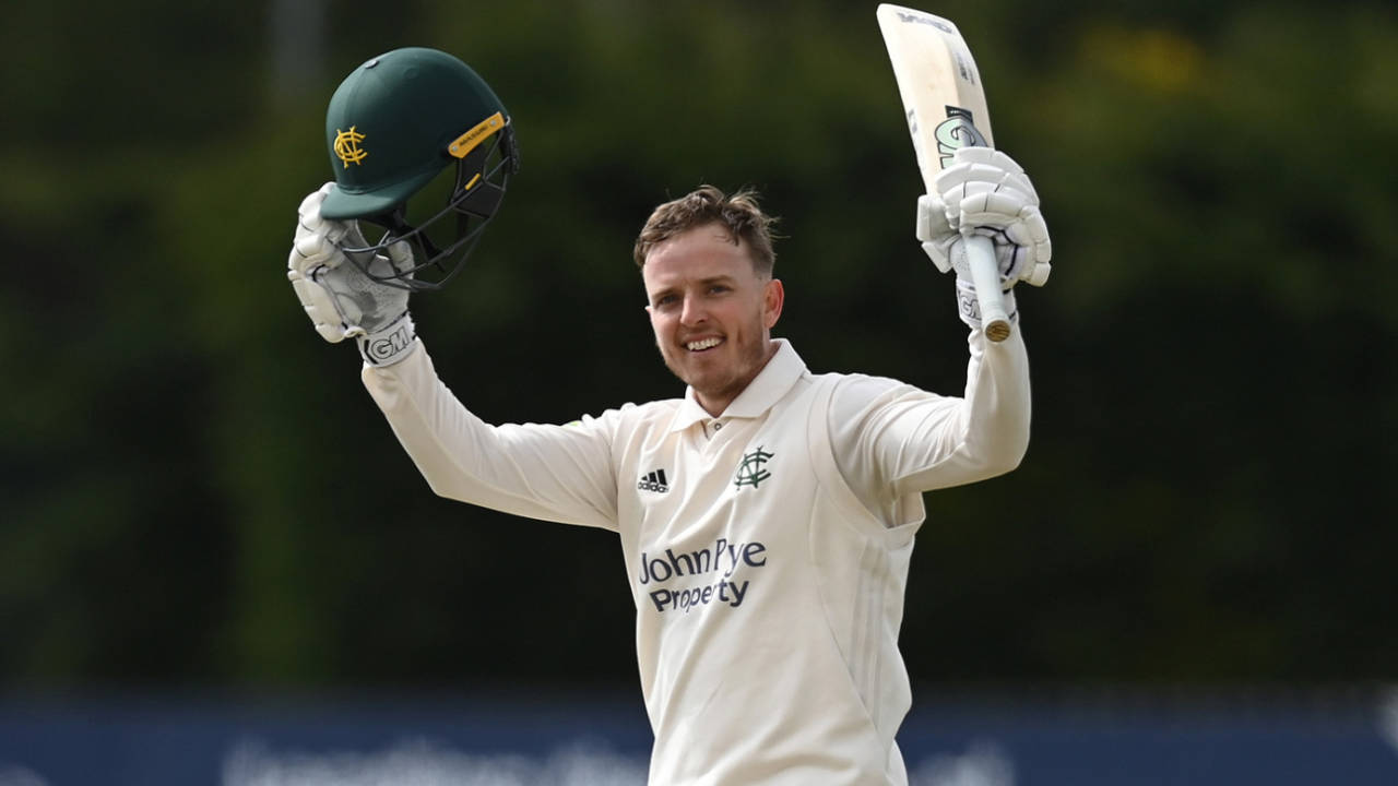 Ben Slater made his second hundred of the season, Derbyshire vs Nottinghamshire, LV= Insurance County Championship, Derby, 1st day, April 29, 2021