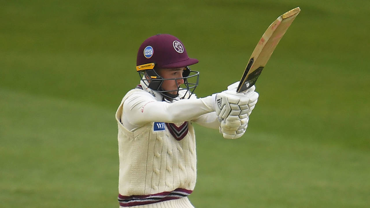 Lewis Goldsworthy pulls, Somerset vs Middlesex, LV= County Championship, Taunton, 2nd day, May 1, 2021