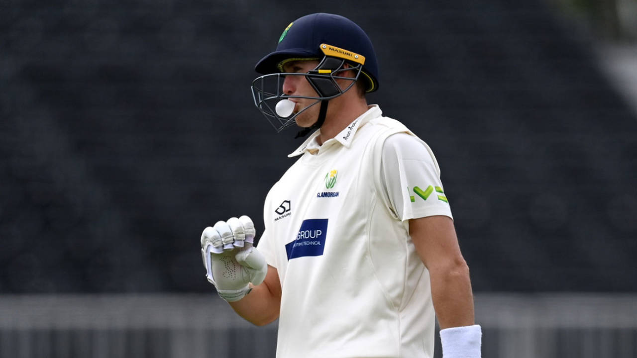 Marnus Labuschagne walks off after being caught behind, LV= Insurance County Championship, Lancashire vs Glamorgan, day 1, Emirates Old Trafford, May 06, 2021