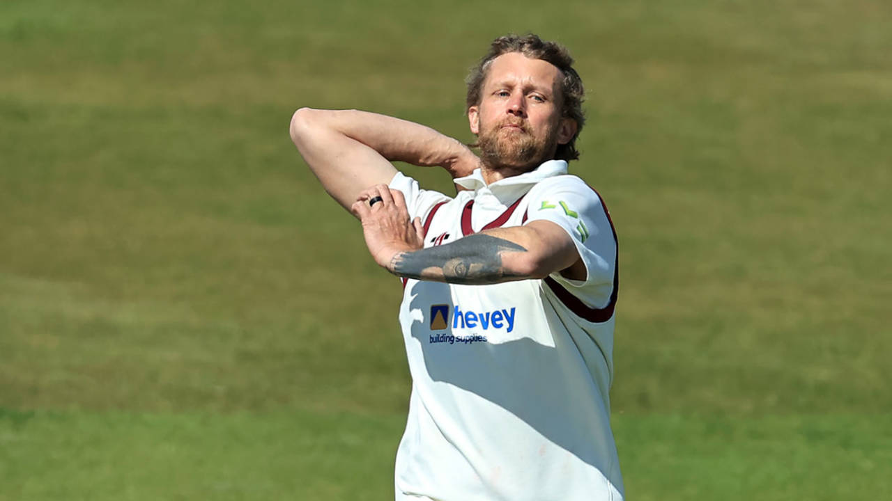 Gareth Berg also picked up where he left off after taking five-for in Sussex's first innings, LV=Insurance County Championship, Northamptonshire vs Sussex, day 1, Northampton, May 06, 2021