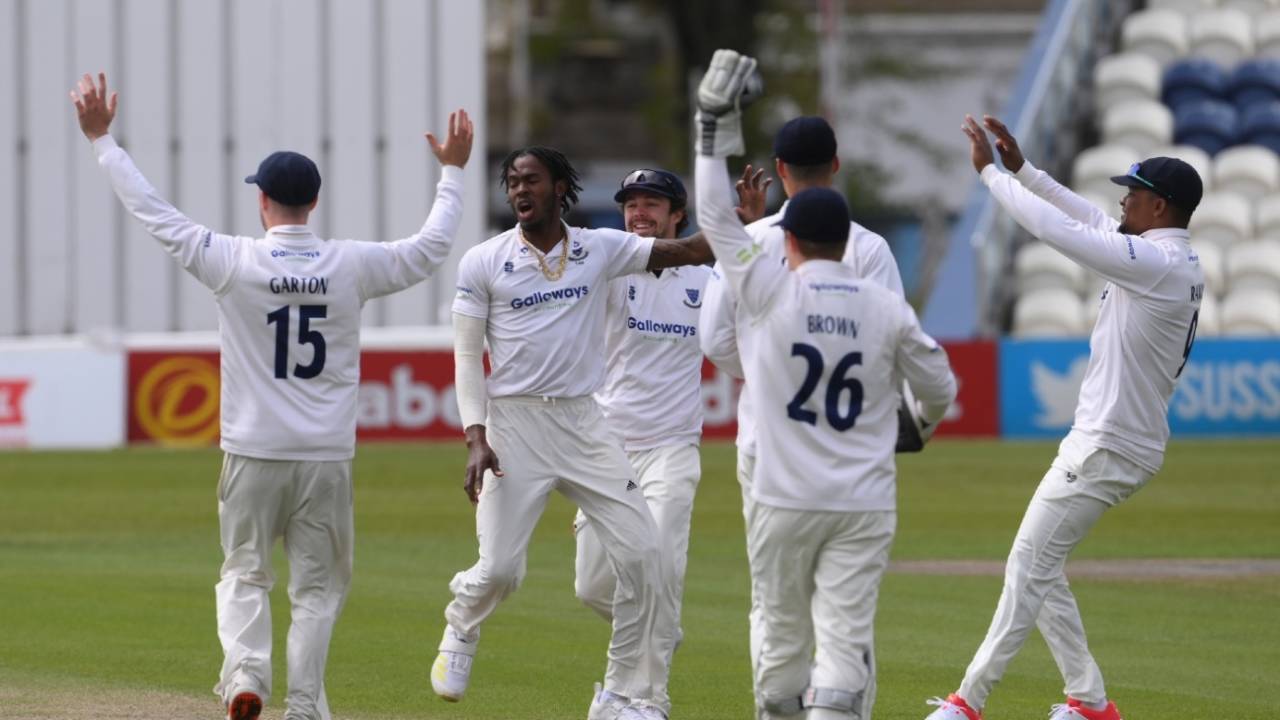 Jofra Archer struck early on his return to County Championship action&nbsp;&nbsp;&bull;&nbsp;&nbsp;Getty Images