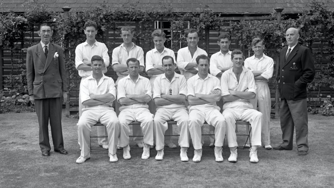 The Glamorgan squad of 1961. From left standing: H Jeffries, Jeff Jones, Brian 'Ginger' Evans , Alan Jones, David Evans, Alan Rees, Don Ward and J Evans. From left sitting: Jim Pressdee , Bernard Hedges, Gilbert Parkhouse, Don Shepherd and Peter Walker, Lord's, July 3, 1961