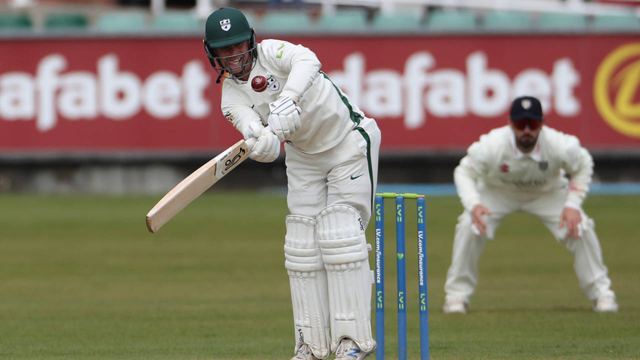 Jake Libby shapes to strike, LV= County Championship, Durham vs Worcestershire, Emirates Riverside, 16 May 2021