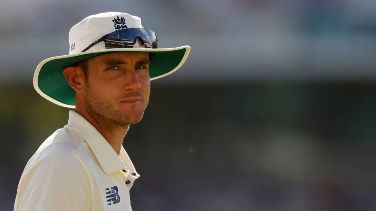 Stuart Broad looks on, England vs New Zealand, 1st Test, Lord's, 4th day, June 5, 2021