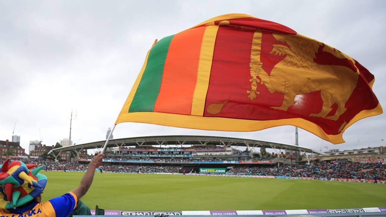 A fan waves the Sri Lankan flag during a match&nbsp;&nbsp;&bull;&nbsp;&nbsp;PA Images