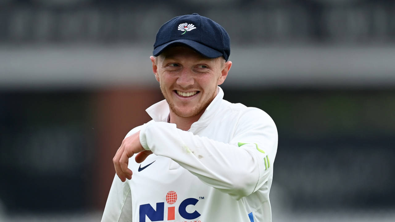 Dom Bess laughs, LV= Insurance County Championship, Lancashire vs Yorkshire, Emirates Old Trafford, May 28, 2021