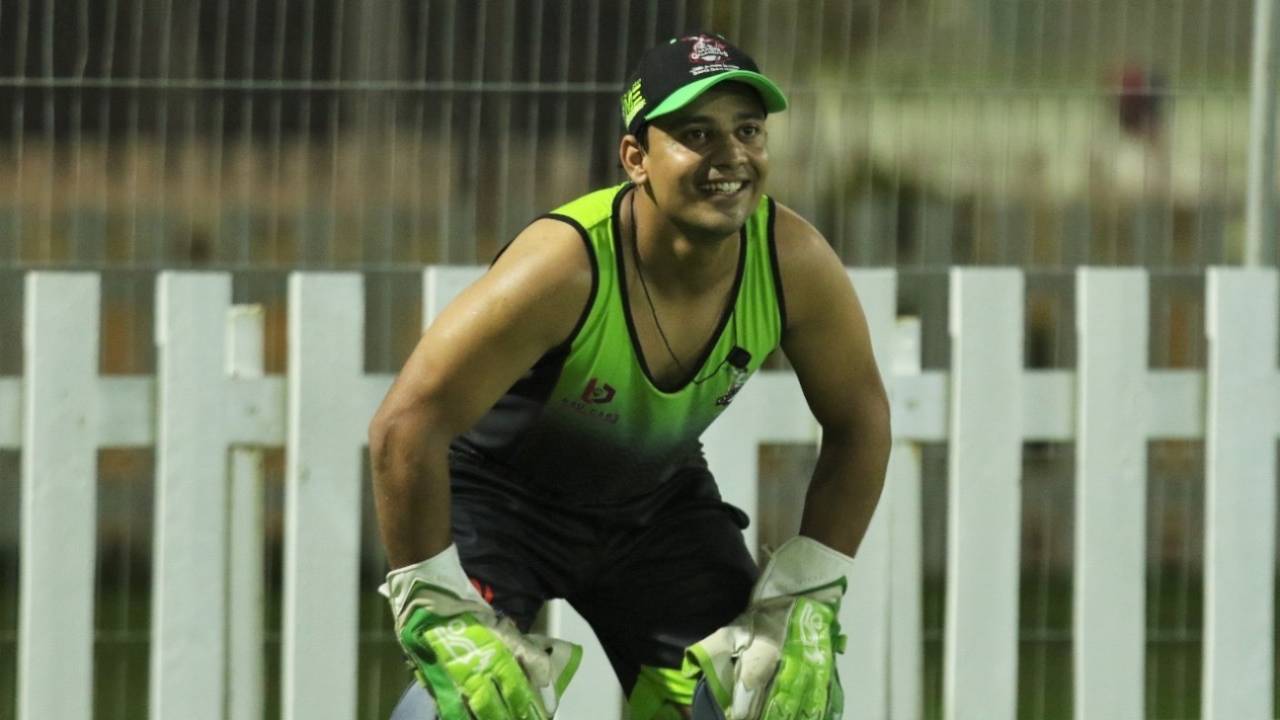 Zeeshan Ashraf takes part in a training session, Abu Dhabi, June 8, 2021