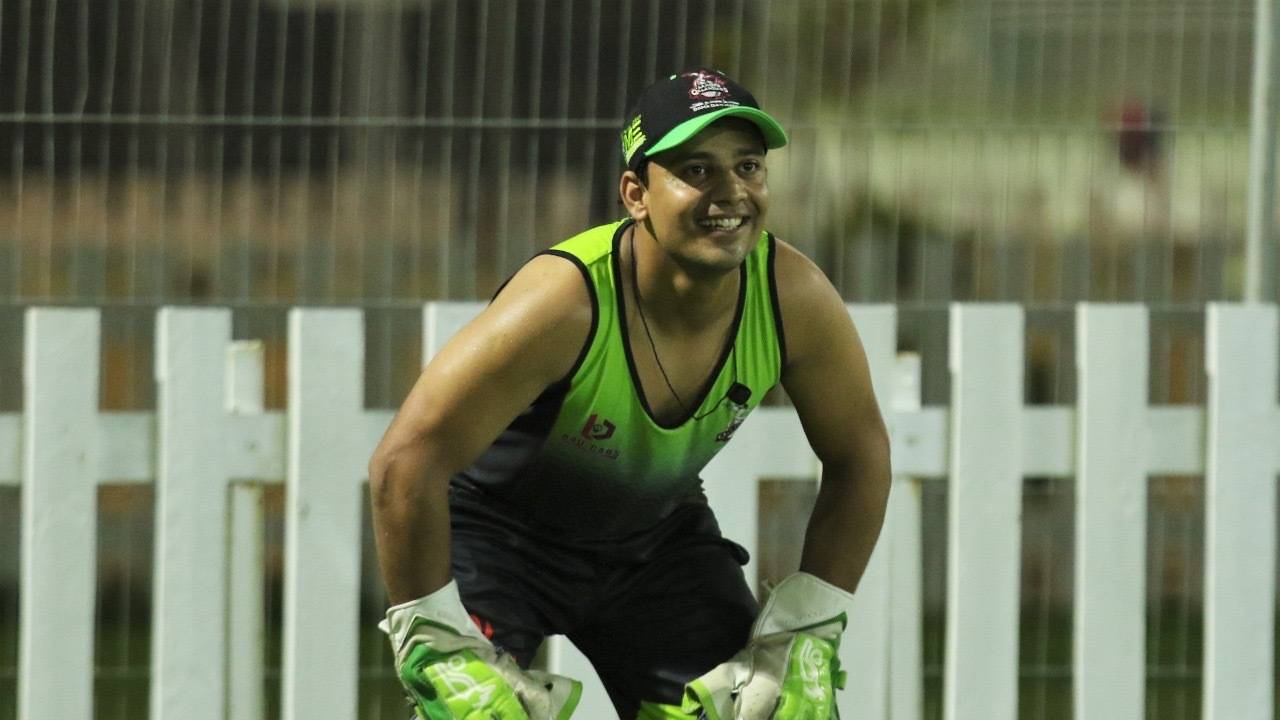 Zeeshan Ashraf takes part in a training session