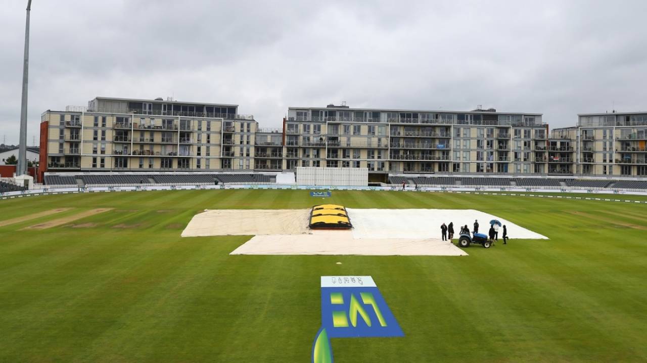 Rain interrupted play on day three in Bristol, England v India, only Women's Test, Bristol, 3rd day, June 18, 2021