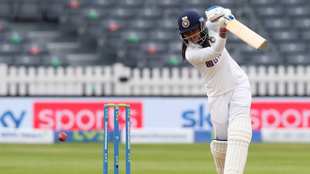 Sneh Rana came up with an extremely crucial fifty on debut, England v India, only Women's Test, Bristol, 4th day, June 19, 2021