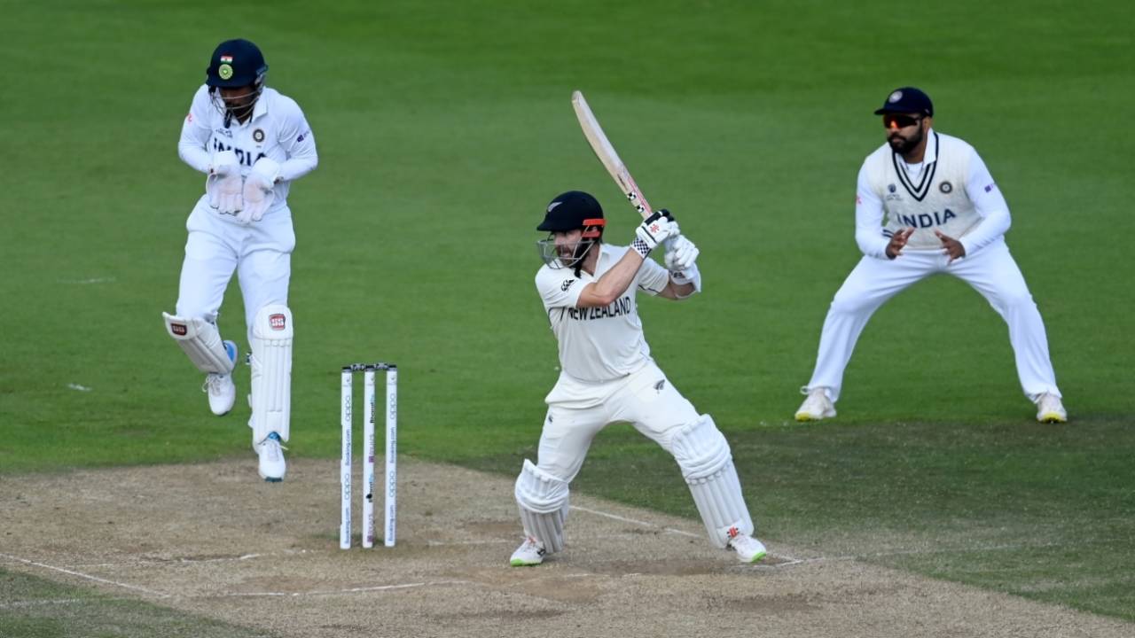 Kane Williamson cuts, India vs New Zealand, World Test Championship (WTC) final, Southampton, Day 6 - reserve day, June 23, 2021