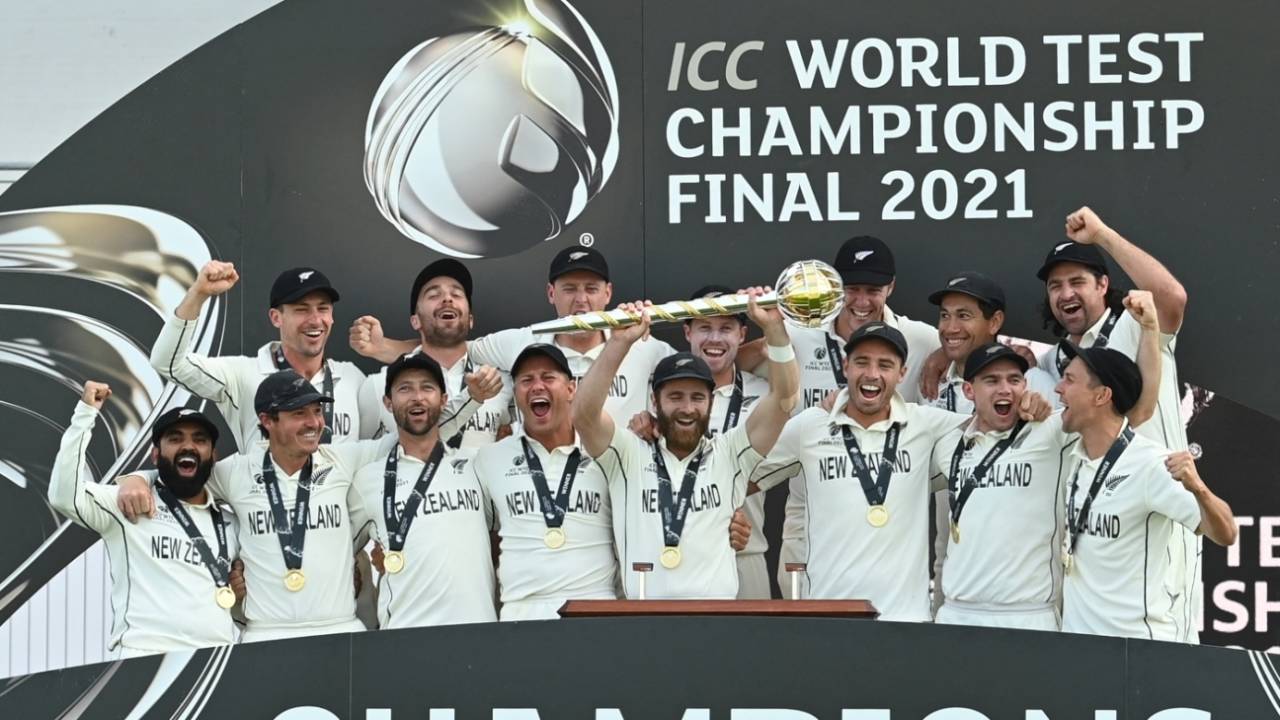 New Zealand defeated India to claim the inaugural WTC title in June 2021&nbsp;&nbsp;&bull;&nbsp;&nbsp;AFP/Getty Images