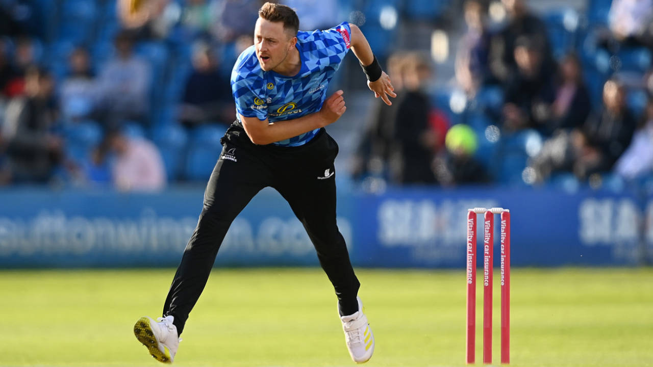 Ollie Robinson was back in action for his county, Sussex vs Gloucestershire, Vitality Blast, Hove, June 25, 2021