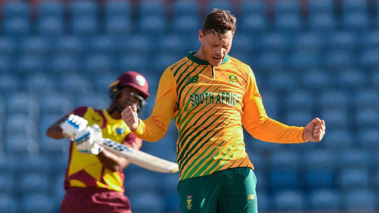George Linde put the brakes on in the middle overs, West Indies vs South Africa, 2nd T20I, St George's, June 27, 2021