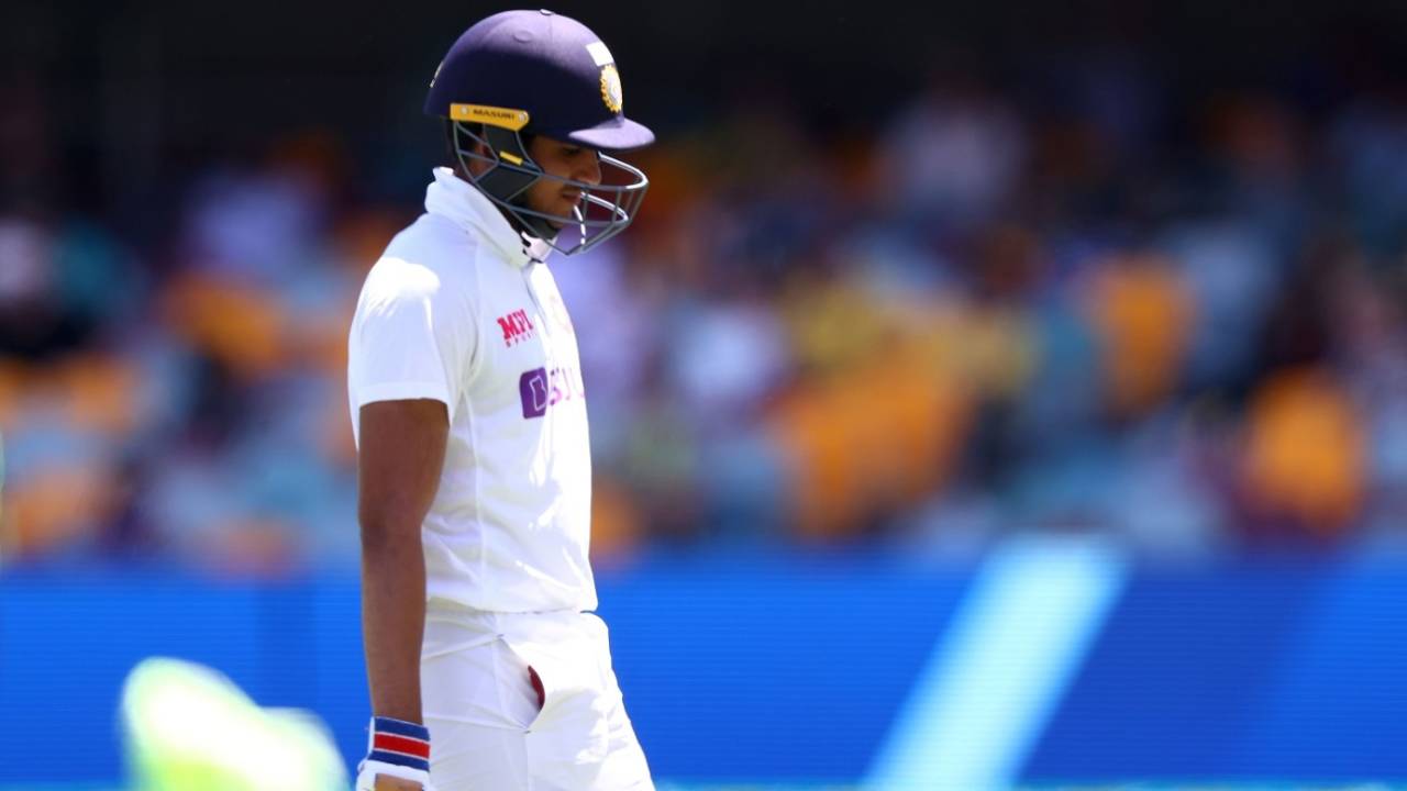 A disappointed Shubman Gill walks back, Australia vs India, 4th Test, Brisbane, 5th day, January 19, 2021