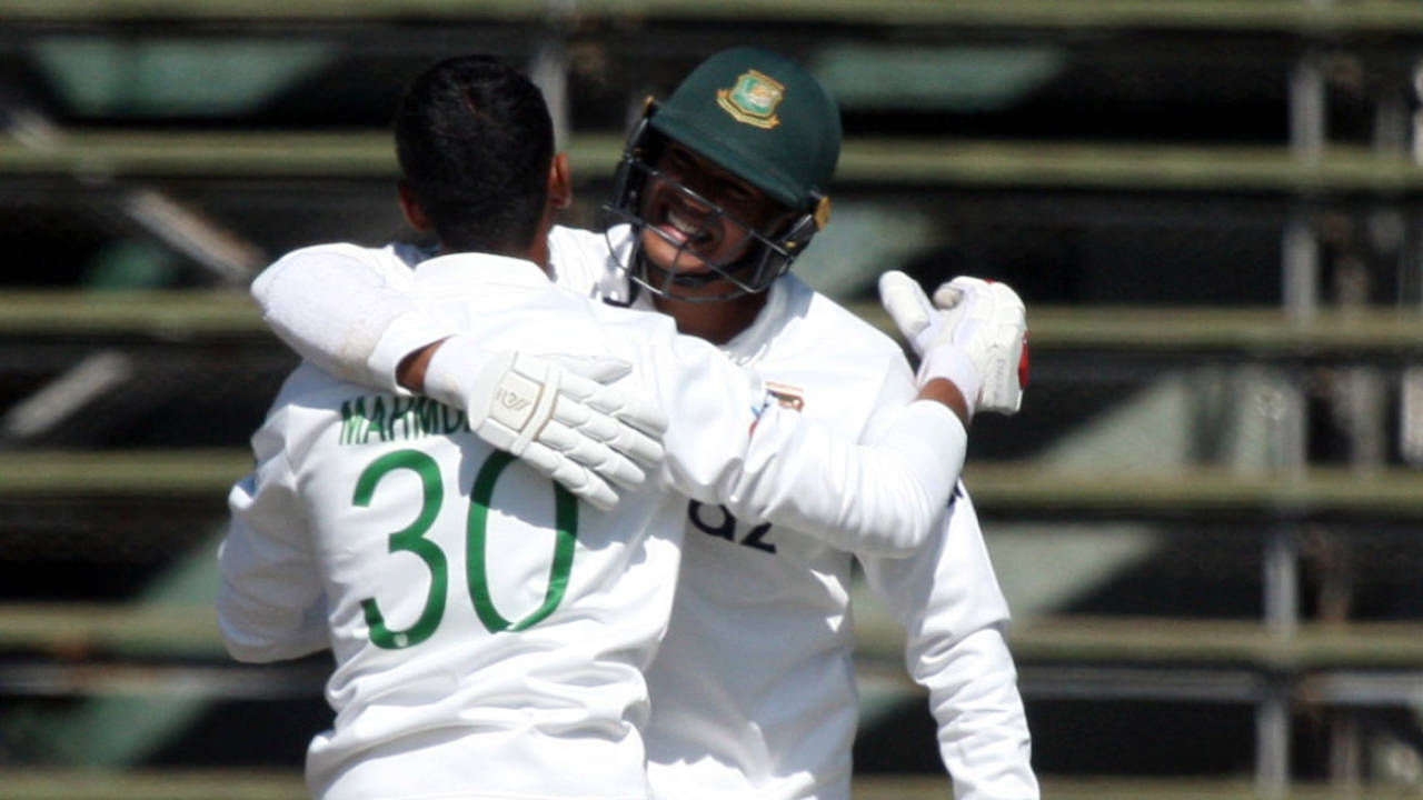 Mahmudullah and Taskin Ahmed added 191 for the ninth wicket, Zimbabwe vs Bangladesh, only Test, Harare, 2nd day, July 8, 2021
