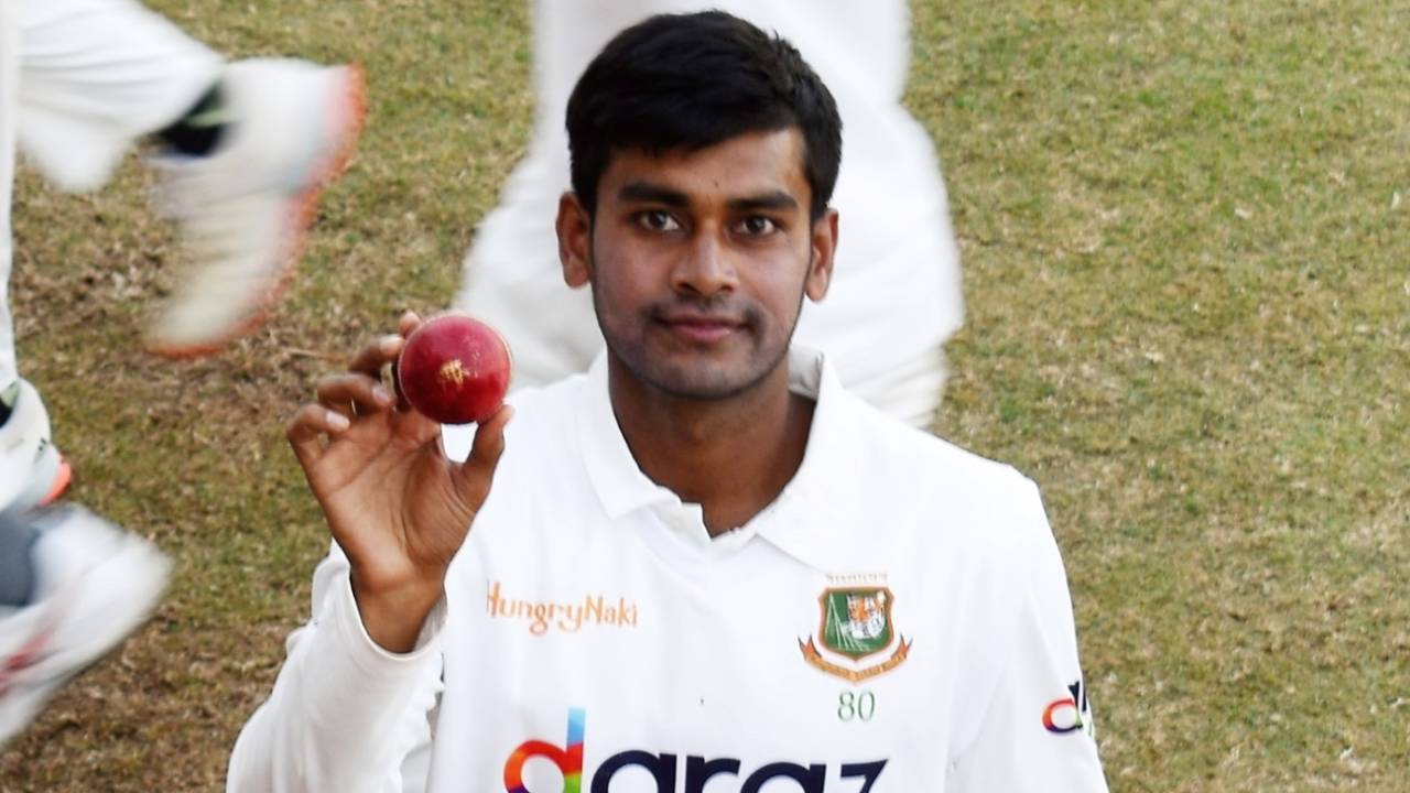 Mehidy Hasan Miraz picked up his eighth five-wicket haul in Test cricket, Zimbabwe vs Bangladesh, only Test, Harare, 3rd day, July 9, 2021