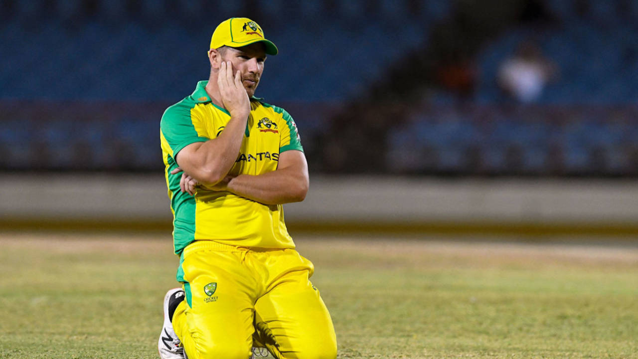 Aaron Finch watches another game slip away, West Indies vs Australia, 3rd T20I, St Lucia, July 12, 2021
