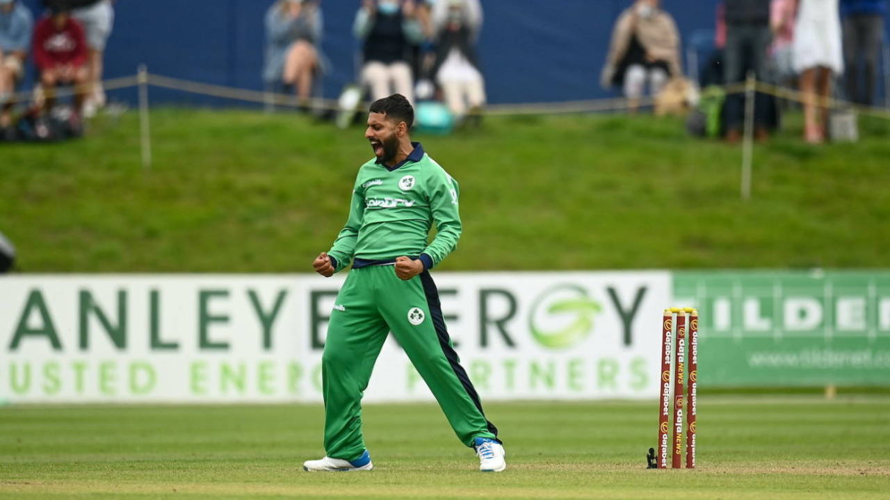 Simi Singh roars in celebration, Ireland vs South Africa, Dublin, 2nd ODI, July 13, 2021
