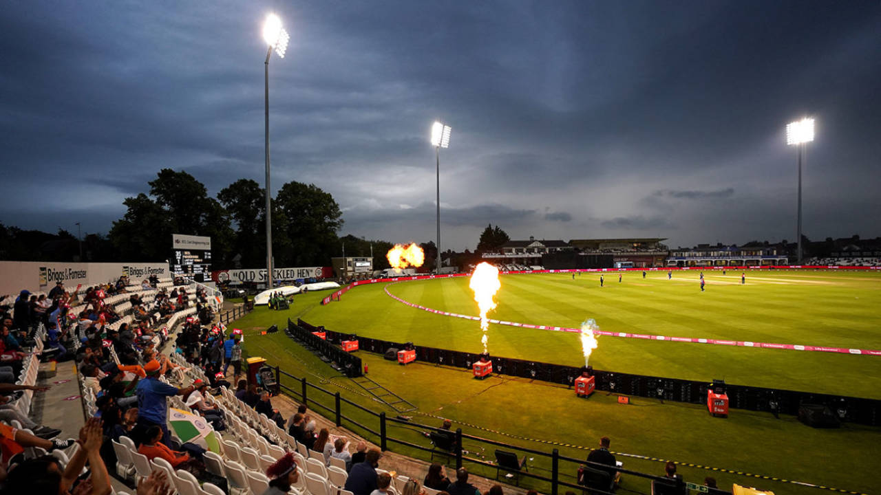 A general view of fans at The County Ground, Northampton, July 9, 2021