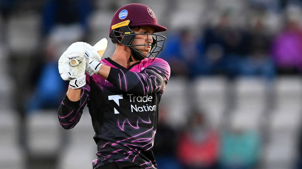 Tom Lammonby latches onto a pull, Vitality T20 Blast, Hampshire vs Somerset, The Ageas Bowl, July 9, 2021
