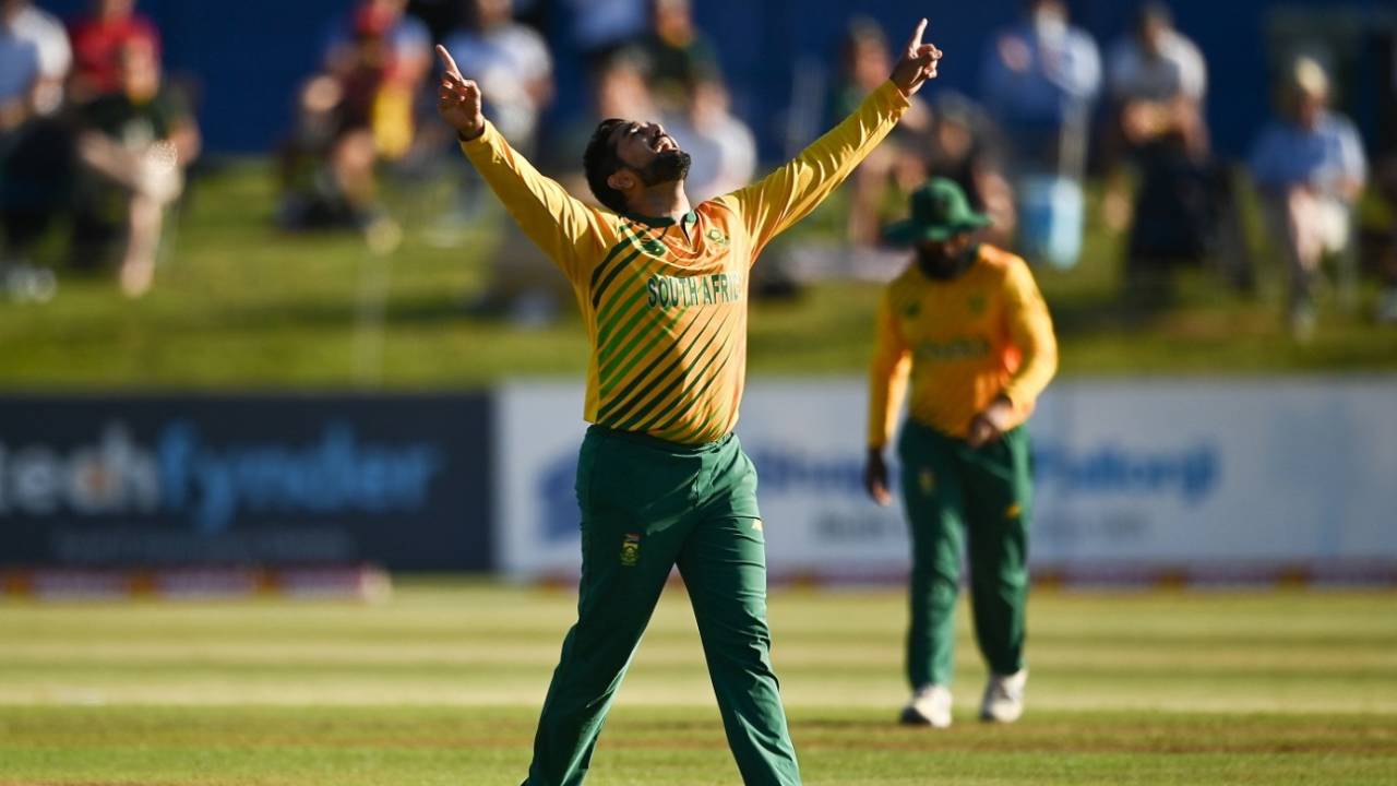 Tabraiz Shamsi bagged four wickets in a T20I for the second time this year&nbsp;&nbsp;&bull;&nbsp;&nbsp;Sportsfile via Getty Images