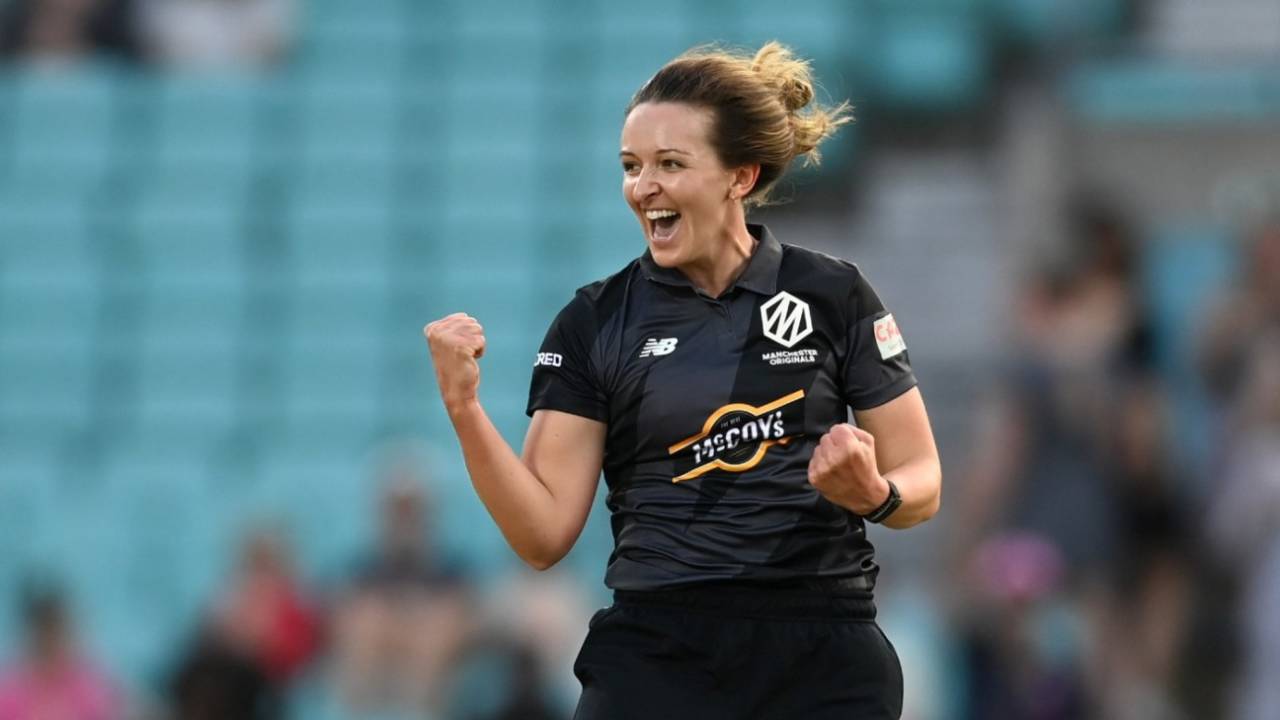Kate Cross claimed two wickets in two balls to boost the Originals, Oval Invincibles vs Manchester Originals, Women's Hundred, The Kia Oval, July 21, 2021