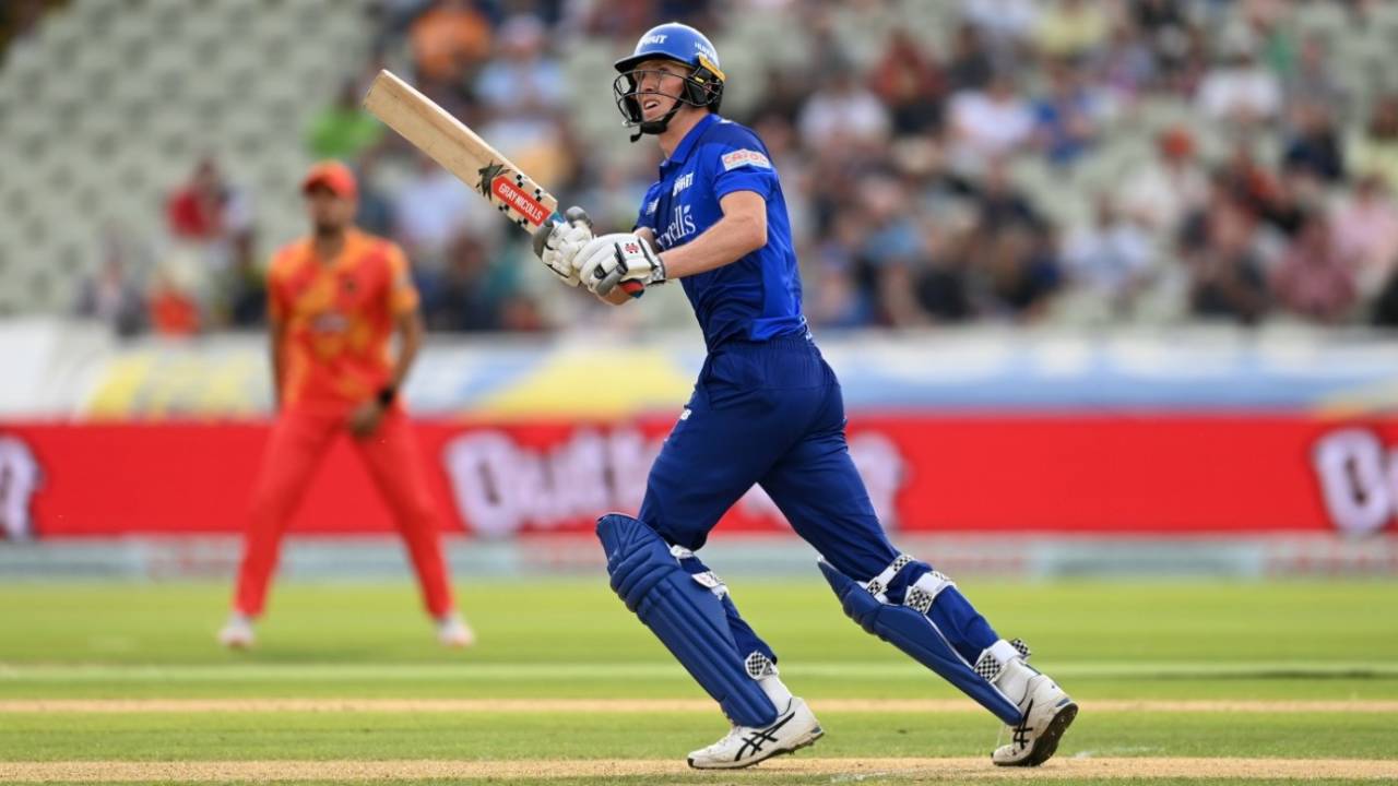 Zak Crawley chips into the leg side , Birmingham Phoenix vs London Spirit, Men's Hundred, Edgbaston, July 23, 2021
